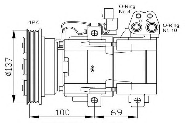 Compressor, airconditioning 32444