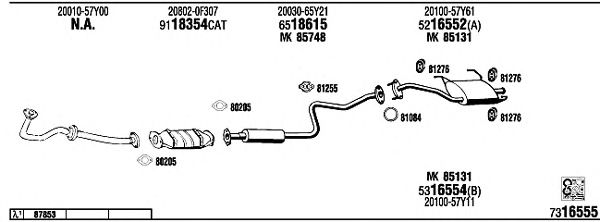 Exhaust System NI80495