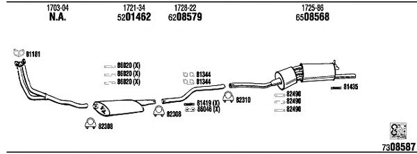 Exhaust System PE70603
