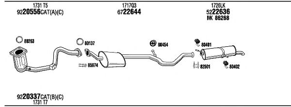 Exhaust System PET16612