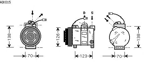 Compressor, airconditioning AIK015