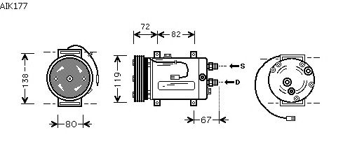 Compressor, air conditioning AIK177