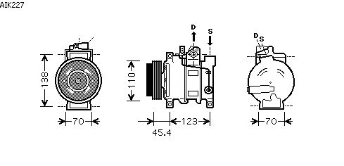 Compressor, airconditioning AIK227