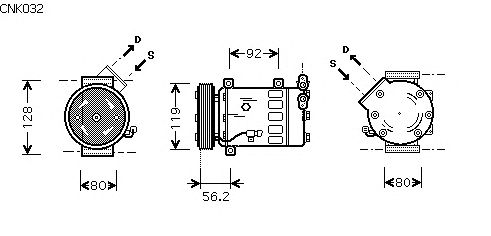 Compressor, airconditioning CNK032