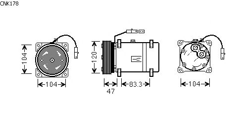 Compressor, airconditioning CNK178