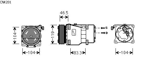 Compressor, airconditioning CNK201