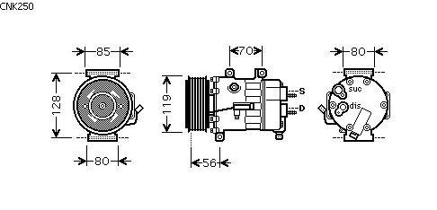 Compressor, airconditioning CNK250