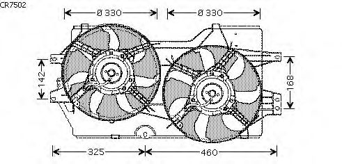 Fan, radiator CR7502