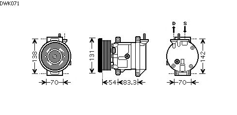 Compressor, airconditioning DWK071