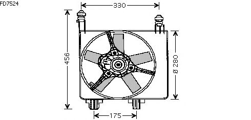 Fan, radiator FD7524