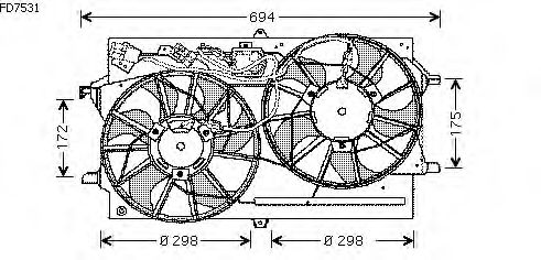 Fan, motor sogutmasi FD7531