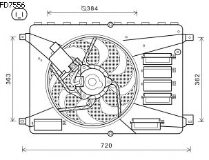 Fan, radiator FD7556