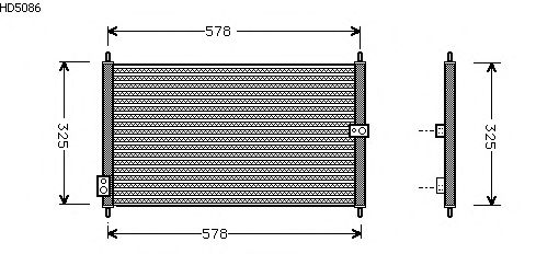 Condensator, airconditioning HD5086