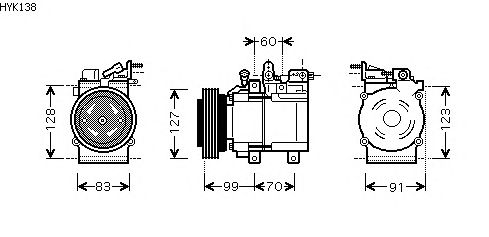 Compressor, airconditioning HYK138