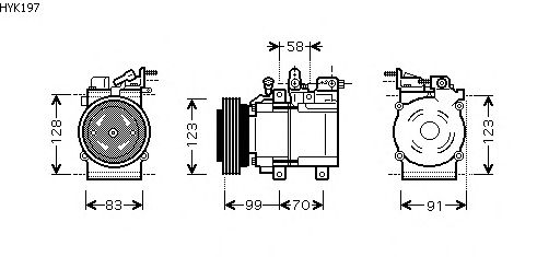 Compressor, airconditioning HYK197