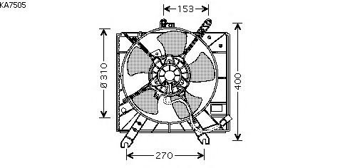 Ventilador, refrigeração do motor KA7505