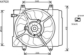 Ventilador, refrigeração do motor KA7520