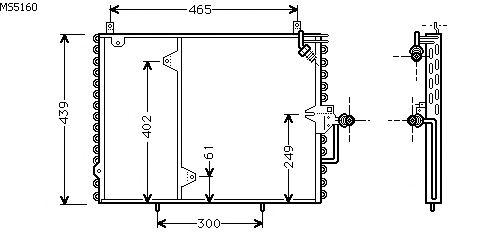 Condensator, airconditioning MS5160