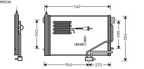 Condensator, airconditioning MS5298