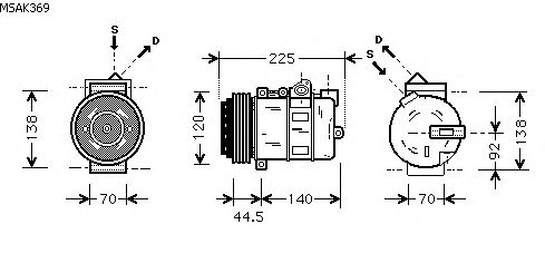Compressor, airconditioning MSAK369