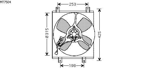 Ventilador, refrigeração do motor MT7504