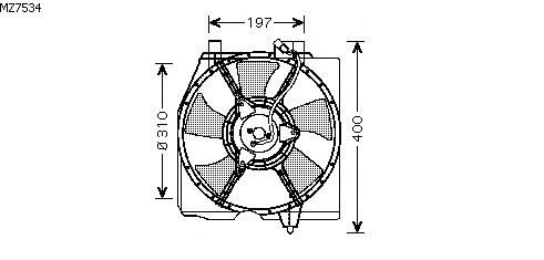 Fan, A/C condenser MZ7534