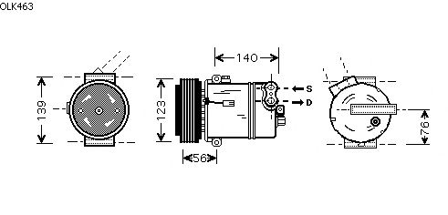 Compressor, airconditioning OLK463