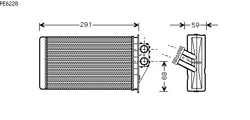 Heat Exchanger, interior heating PE6228