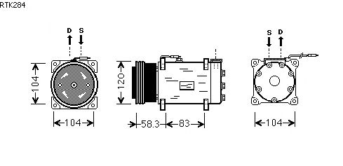 Compressor, airconditioning RTK284