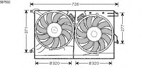 Fan, radiator SB7502