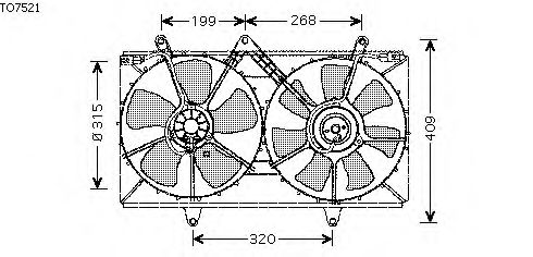 Fan, radiator TO7521