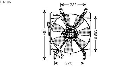 Fan, radiator TO7536