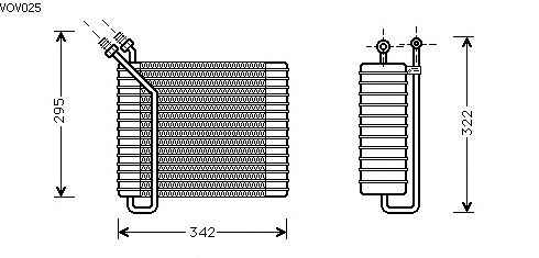 Evaporator, air conditioning VOV025