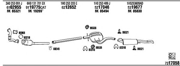 Exhaust System VW25023
