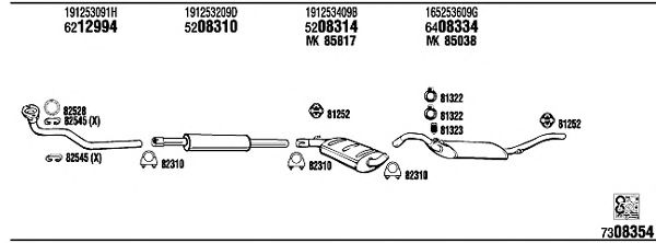 Exhaust System VW40168