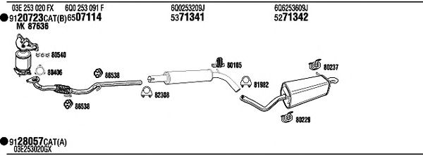 Exhaust System VWT16332A