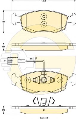 Brake Pad Set, disc brake 6119002