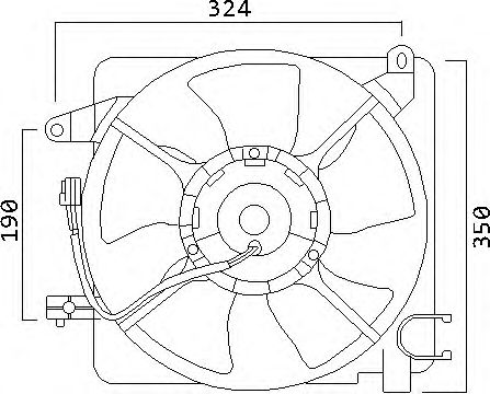 Fan, A/C condenser EV56M110