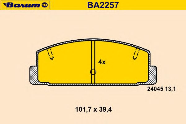 Brake Pad Set, disc brake BA2257