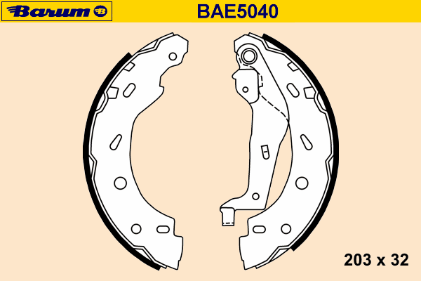 Jogo de maxilas de travão BAE5040