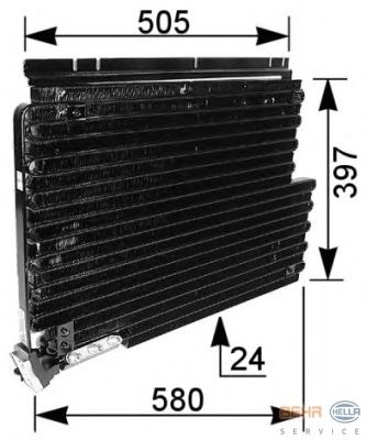 Condensator, airconditioning 8FC 351 036-291