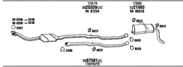 Exhaust System PEP07979CA