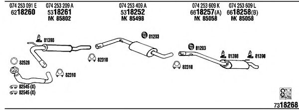 Exhaust System VW72233