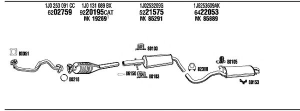 Exhaust System VWT08799A
