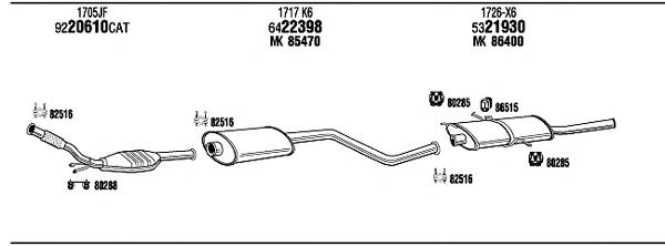 Exhaust System CI16080