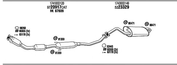 Exhaust System TOT16373