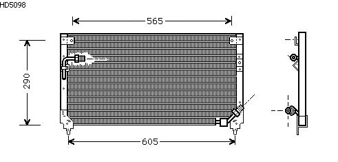Condensator, airconditioning HD5098