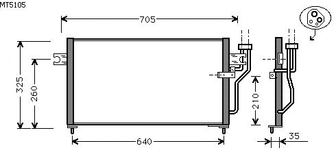 Condensator, airconditioning MT5105