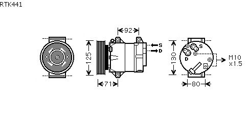 Compressor, airconditioning RTK441