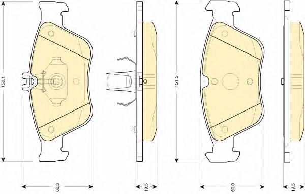 Brake Pad Set, disc brake 6112052